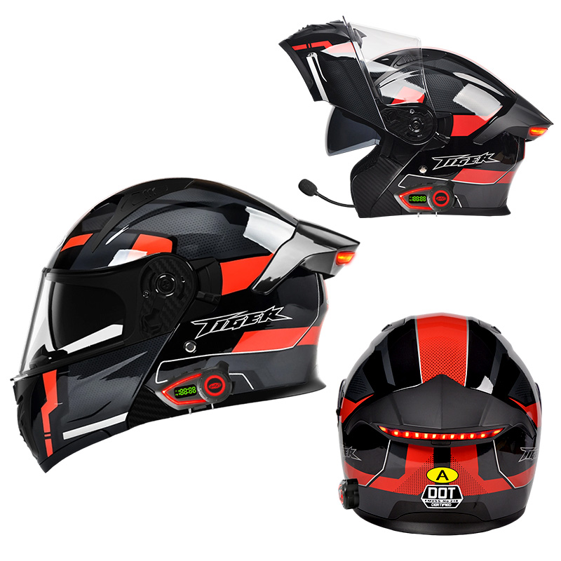 LED Intelligence Tail Light Mo - огляд і ціна Full Face Motorcycle Helmet With Bluetooth
