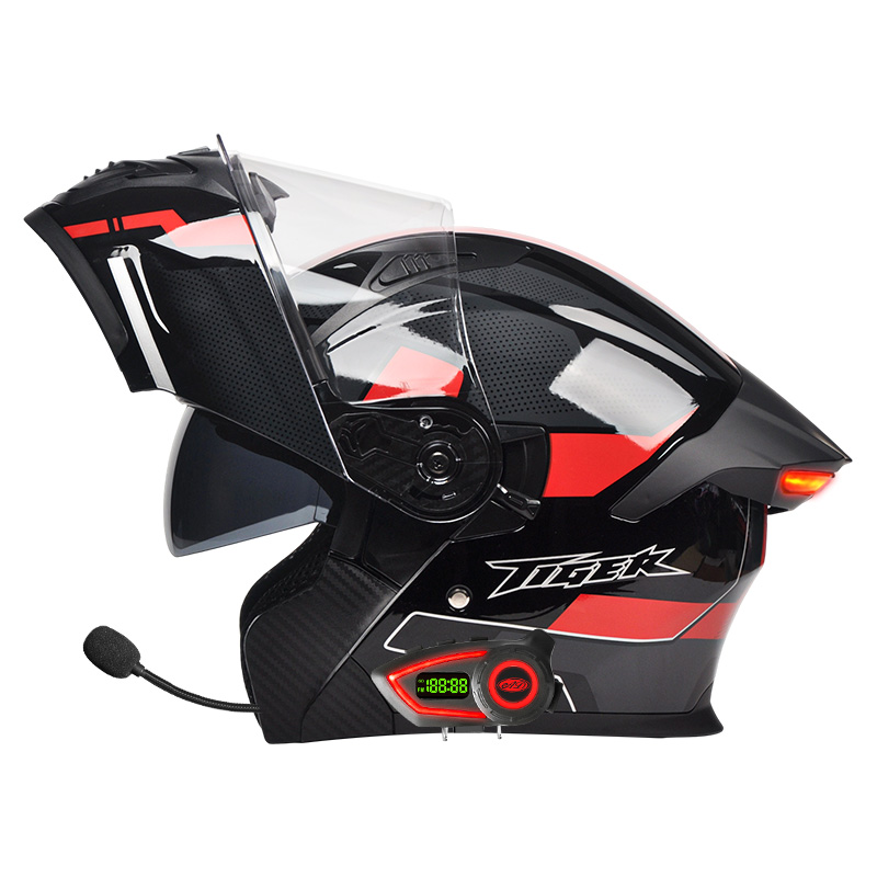 LED Intelligence Tail Light Mo - огляд і ціна Full Face Motorcycle Helmet With Bluetooth