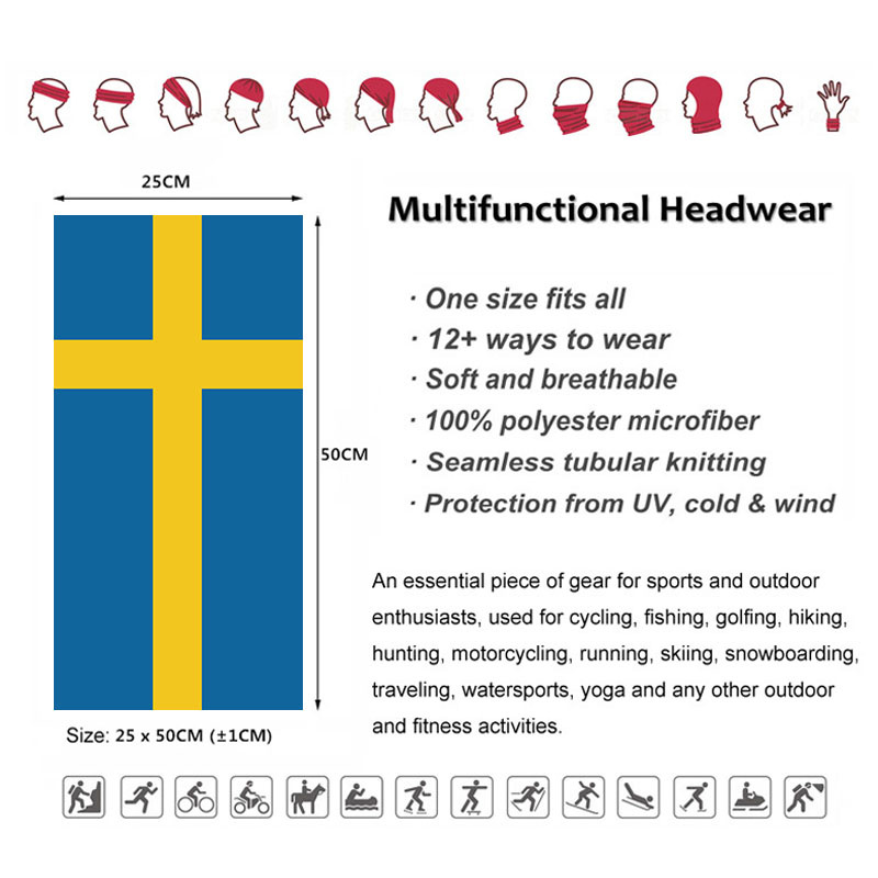 Sweden Flag Printed Bandana He - огляд і ціна Riding Gear