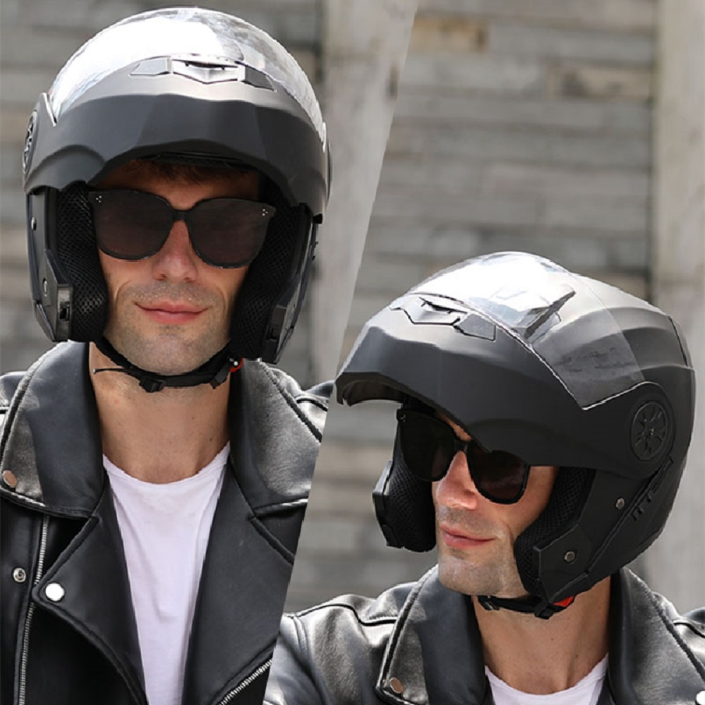 Modular Double Lens Motorcycle - огляд і ціна Full Face Motorcycle Helmet With Bluetooth