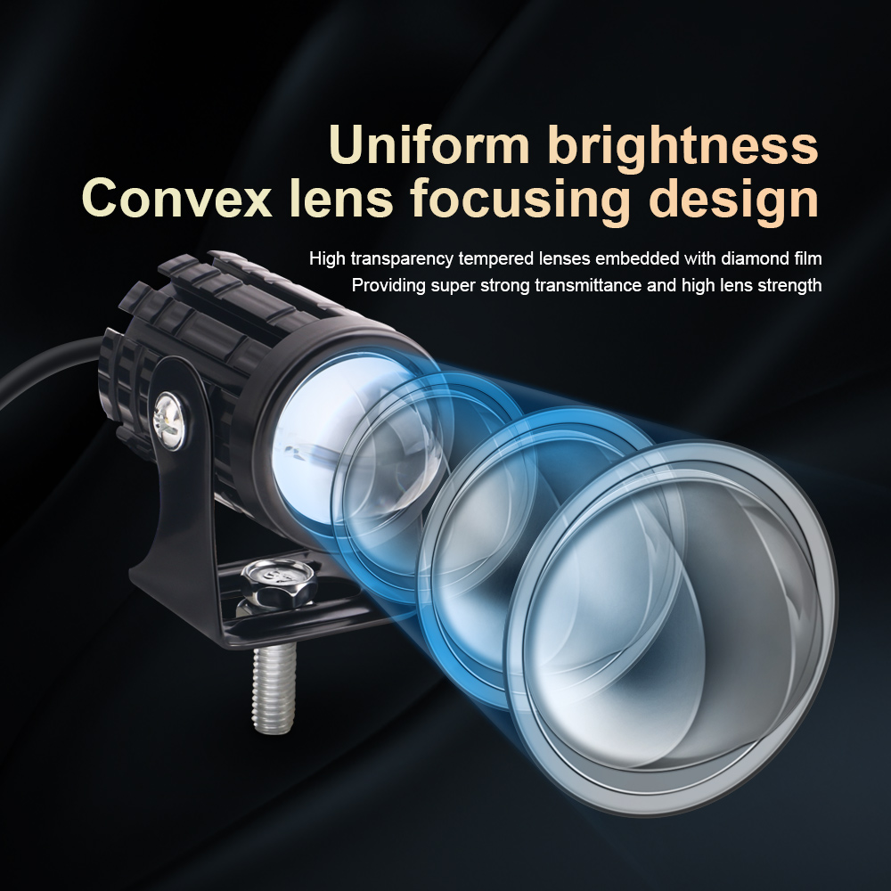 2PCS Universal Motorcycle LED  - огляд і ціна Universal Motorcycle Led Headlight Projector