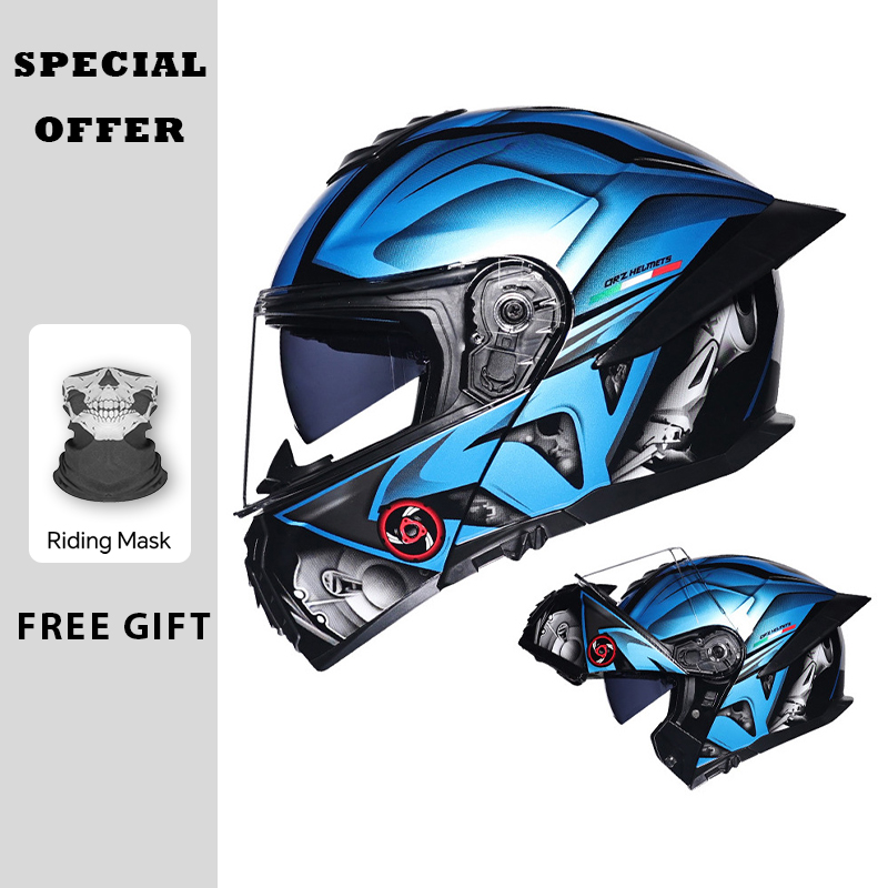 Motorcycle Flip Up Helmet Doub - огляд і ціна Dual Visor Motorcycle Racing Helmet