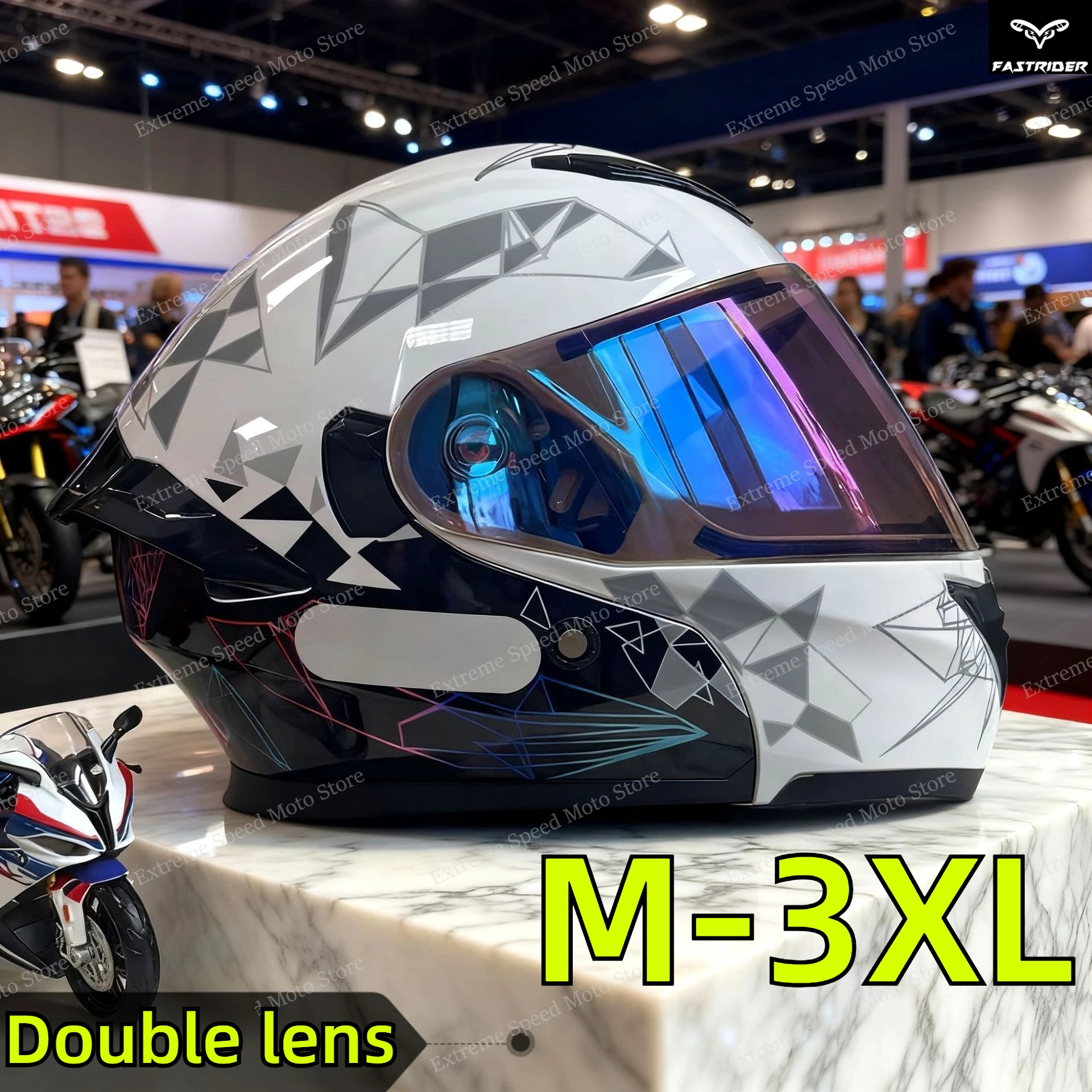Certified Modular Flip Up Moto - огляд і ціна Dual Visor Motorcycle Racing Helmet