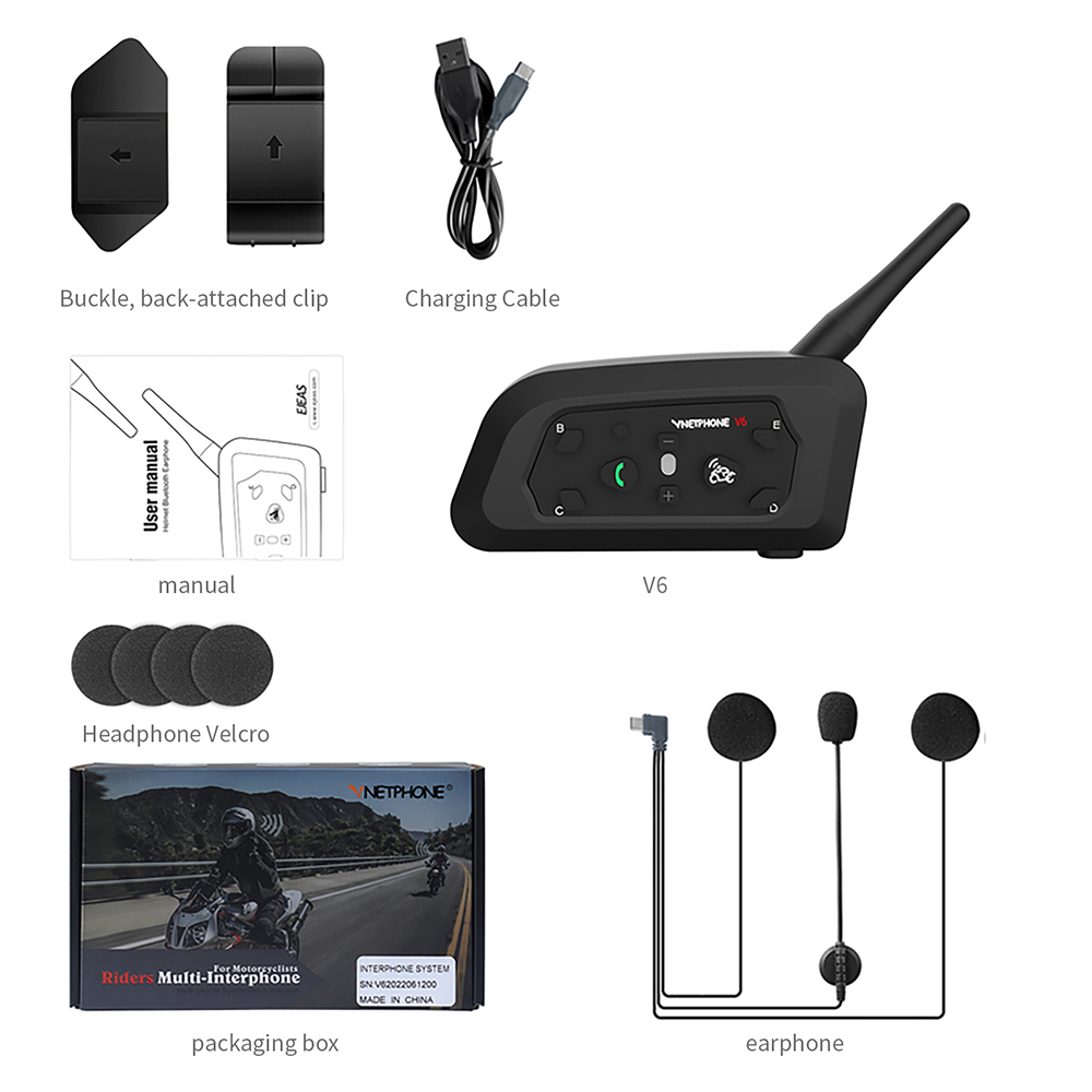 NewEJEAS V6 Pro Full Duplex Mo - огляд і ціна Motorcycle Helmets